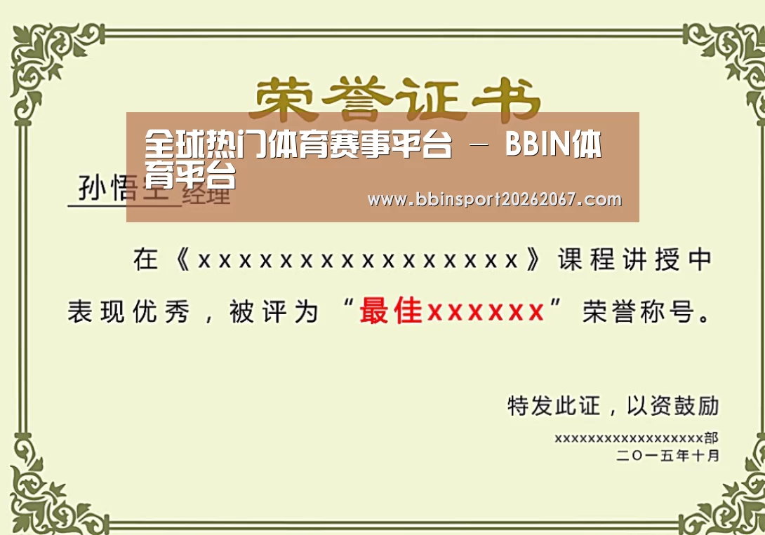 BBIN登录荣誉证书二(图1)